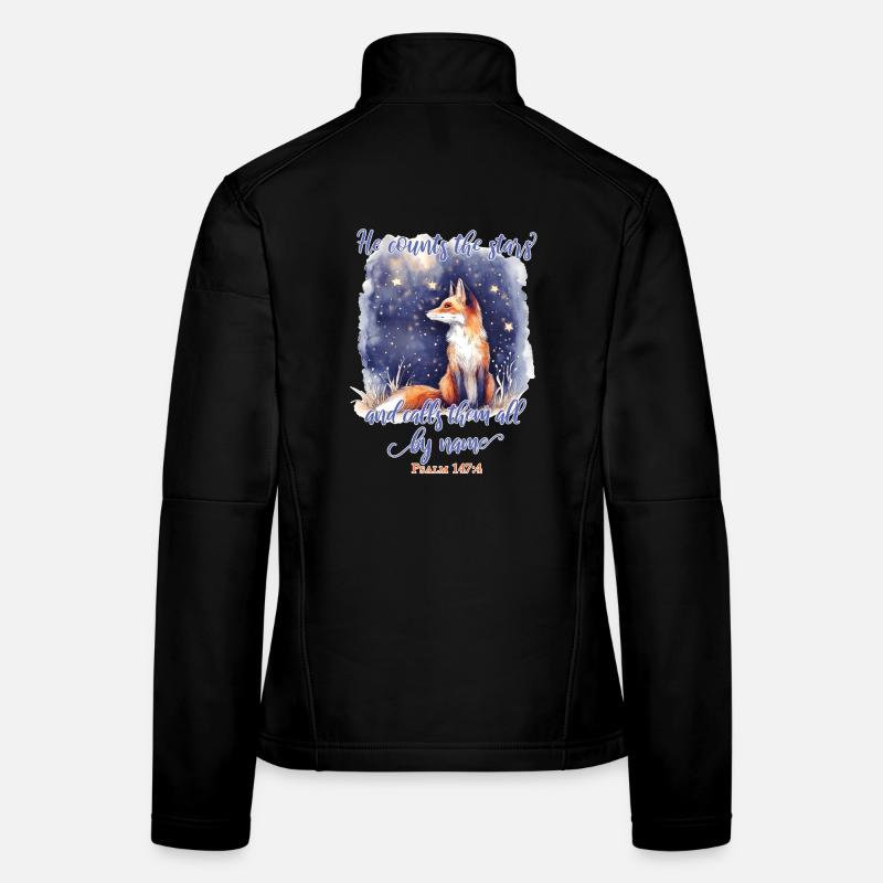 Fuchs Bibelvers Christlich - Frauen Softshelljacke - Schwarz
