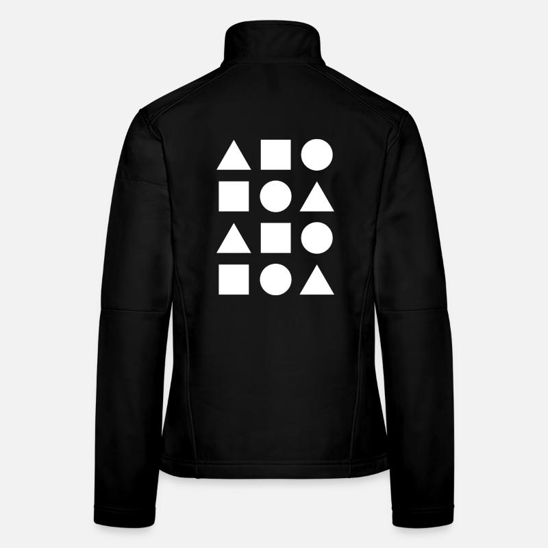 Geometrisches Raster von Formen Frauen Softshelljacke