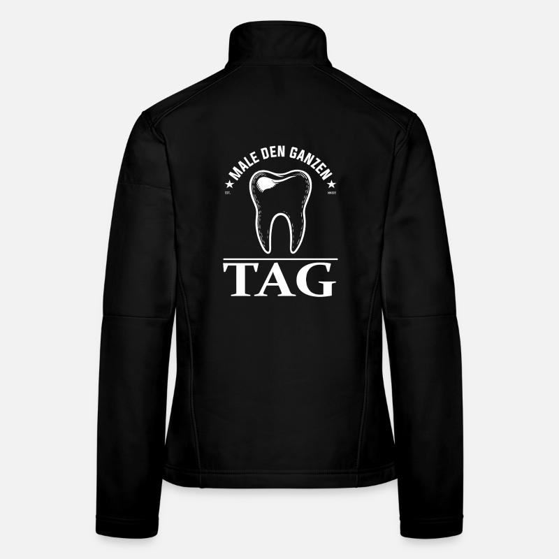 Backenzahn Design – Male den ganzen Tag Frauen Softshelljacke