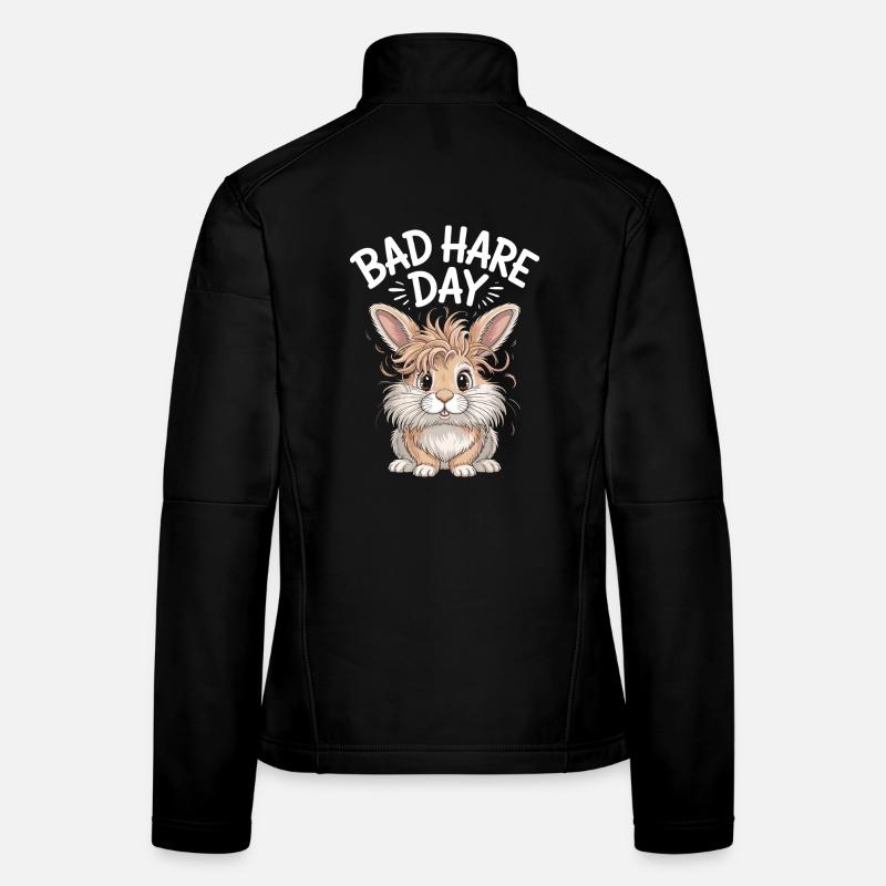 Animal Humor Rabbit Lion Head - Women's Softshell Jacket - black