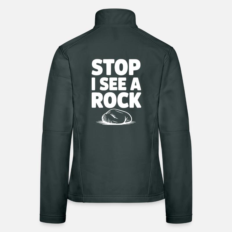 Stop I See a Rock Women's Softshell Jacket