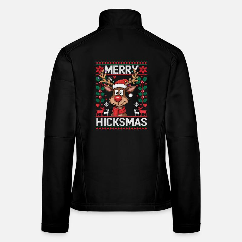 Rentier Rudolph Rote Nase - Weihnachtsgeschenk - Frauen Softshelljacke - Schwarz