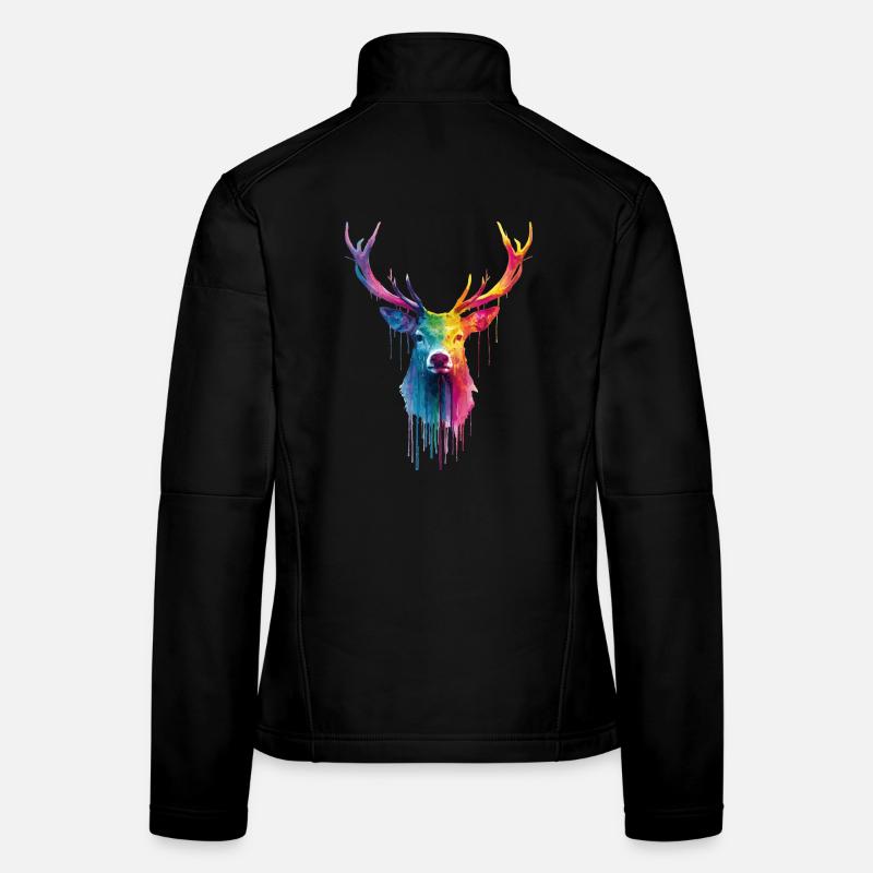 Cerfs, cerfs Veste en tissu softshell Femme