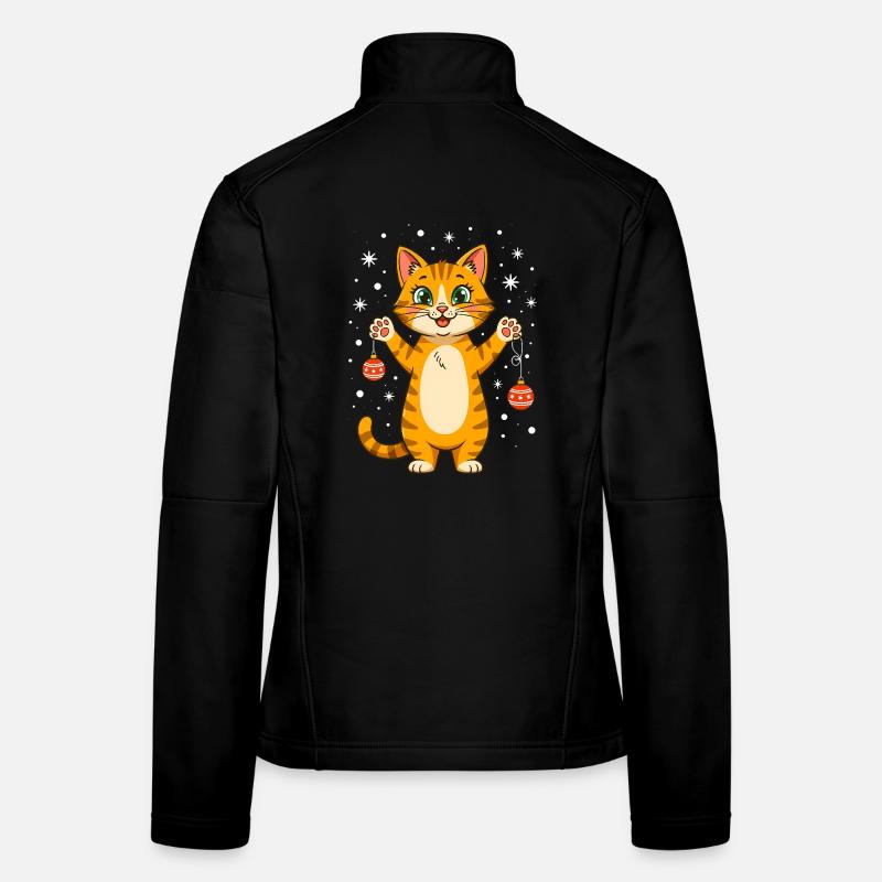 Cat Christmas Funny Cute Cat Lover Women's Softshell Jacket