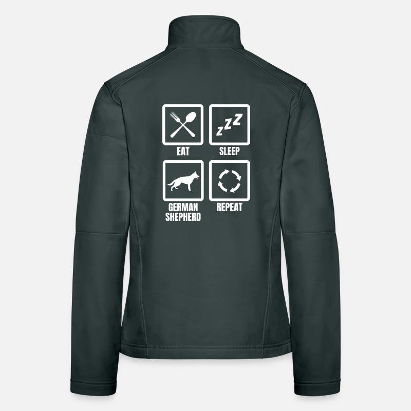 Eat Sleep German Shepherd Repeat Women's Softshell Jacket