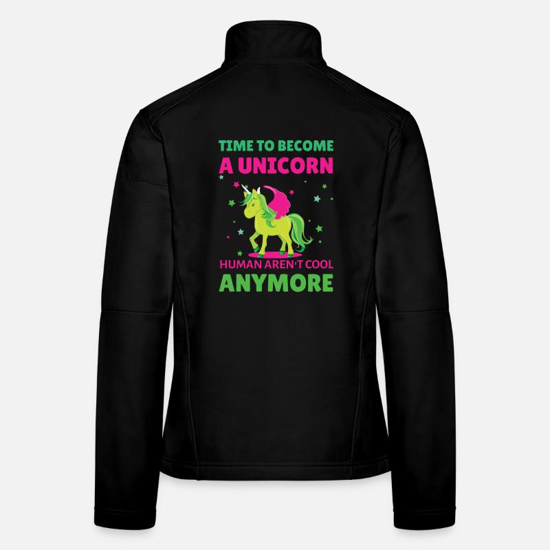 Il est temps de devenir licorne Veste en tissu softshell Femme