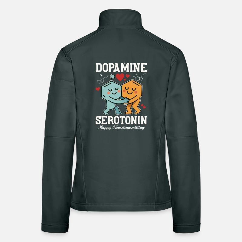 Conception d’un câlin à la dopamine et sérotonine Veste en tissu softshell Femme