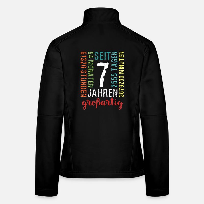 Parfait pour 7 ans - anniversaire sept ans 7. Veste en tissu softshell Femme