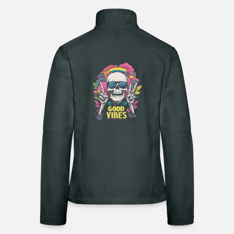 Skull Rainbow Veste en tissu softshell Femme