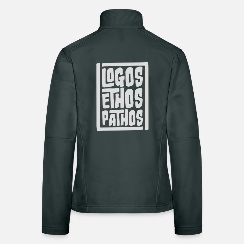 Logos Ethos Pathos Rhetoric Philosophy Student Women's Softshell Jacket