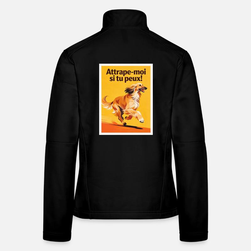 Afghan Hound: Catch me if you can - Women's Softshell Jacket - black