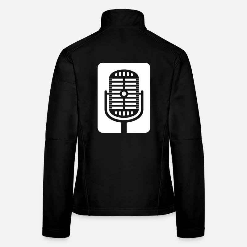 Emblème du micro rétro Veste en tissu softshell Femme