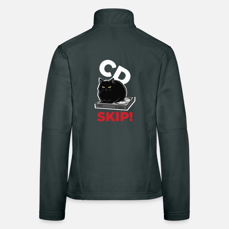 CD Skip Chat Music Humor Women's Softshell Jacket