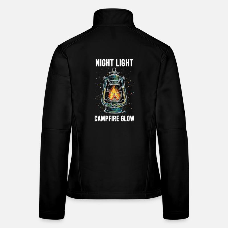 Night Light Campfire Glow Lantern - Women's Softshell Jacket - black