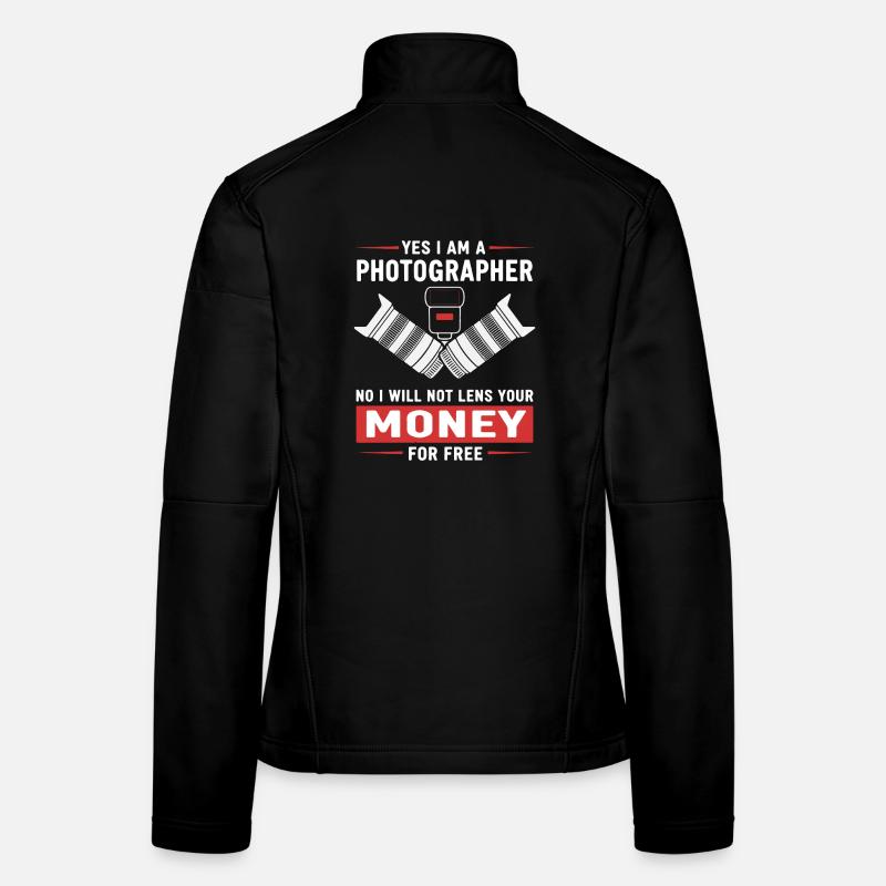 Humor Photographer - Women's Softshell Jacket - black