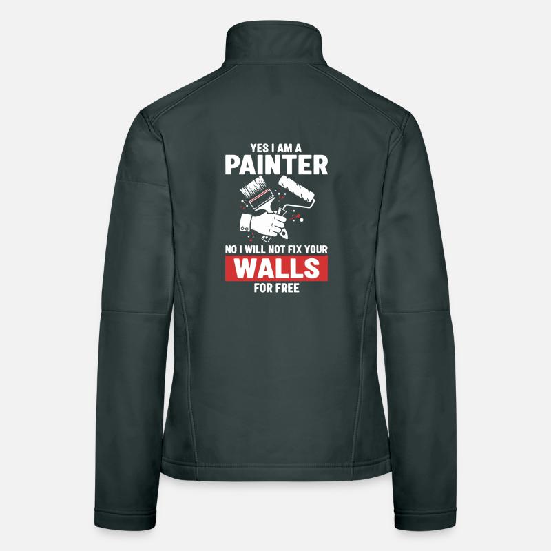 Humor Painter Fixed Not Walls Women's Softshell Jacket