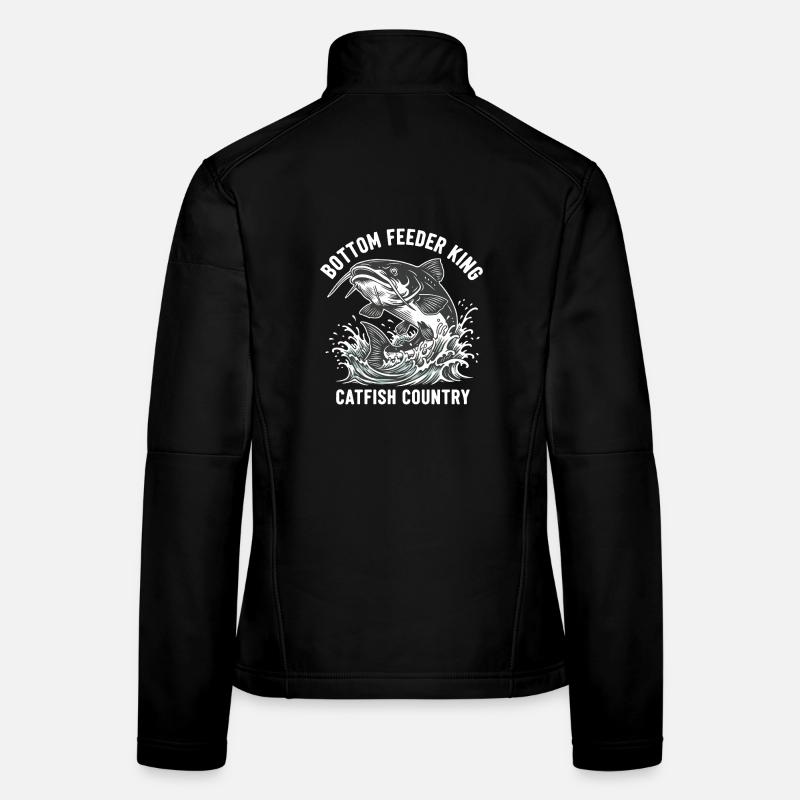 Welsfischfang am King River Grund Frauen Softshelljacke