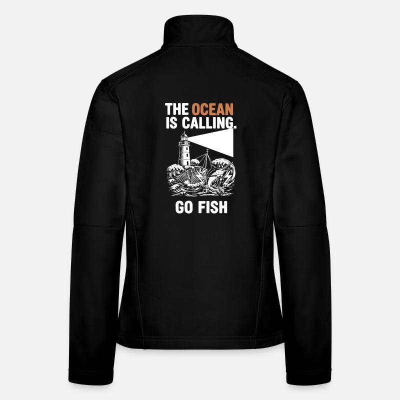Pêche Mer Ocean Go Fish Veste en tissu softshell Femme