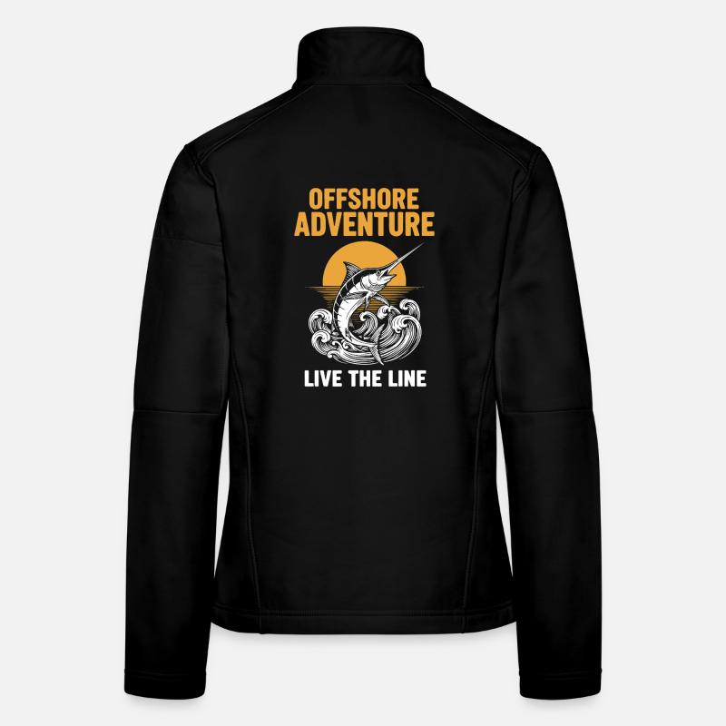 Pêche Mer Espadon Offshore Adventure Veste en tissu softshell Femme