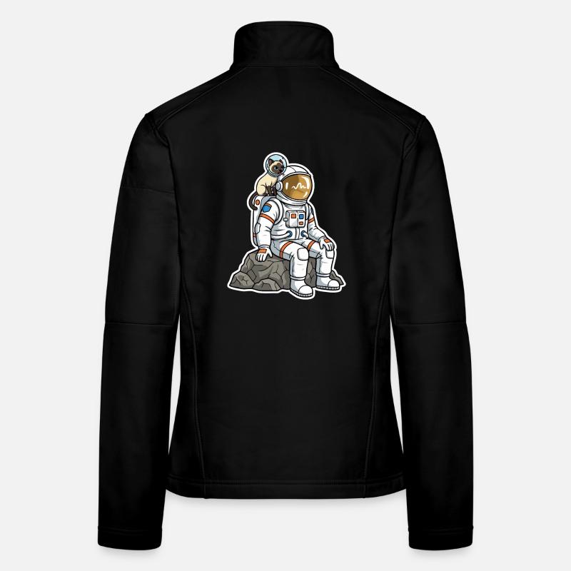 Chat Siamois Astronaute Espace Compagnon Veste en tissu softshell Femme