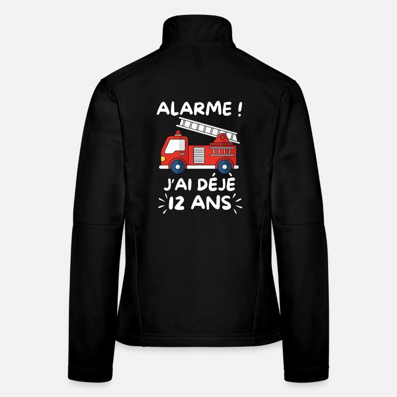 Camion Pompier 12 Ans Anniversaire Veste en tissu softshell Femme