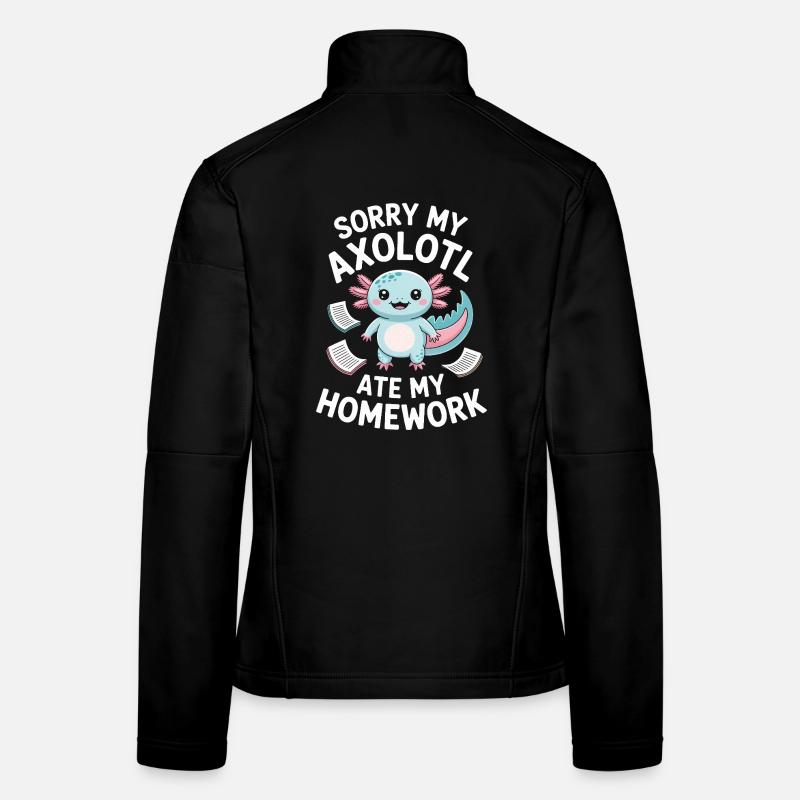 Braquage de devoirs d’Axolotl Veste en tissu softshell Femme