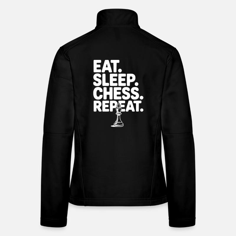 Mange. Dors. Échecs. Répétez. Veste en tissu softshell Femme