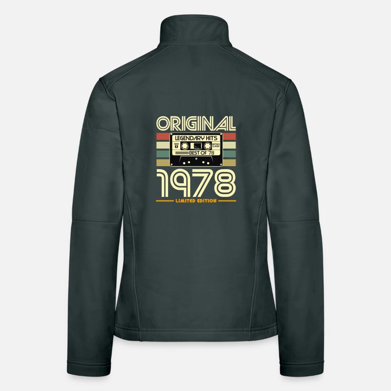 Original 1978 Cassette rétro limitée Veste en tissu softshell Femme