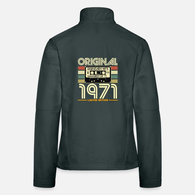 Original 1971 Retro Hits Cassette Women's Softshell Jacket