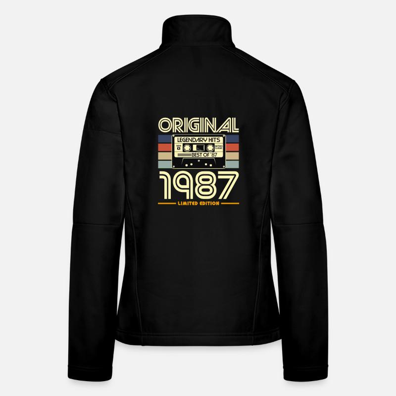 Original 1987 Limité Cassette Retro Hits Veste en tissu softshell Femme