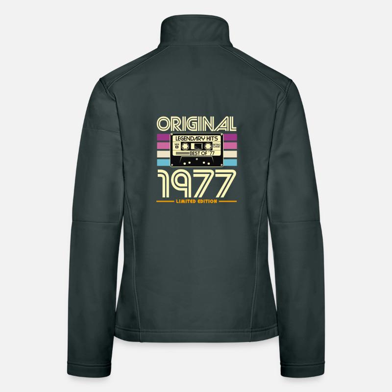 Original 1977 Cassette Rétro Veste en tissu softshell Femme