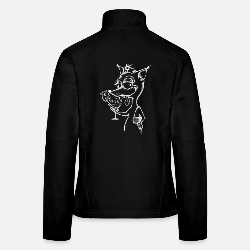 C’est l’heure du Chihua-Tini – Design drôle de chihuahua Veste en tissu softshell Femme