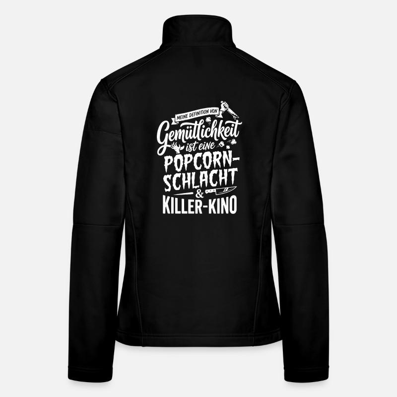 Popcornschlacht und Killer-Kino Horror Frauen Softshelljacke