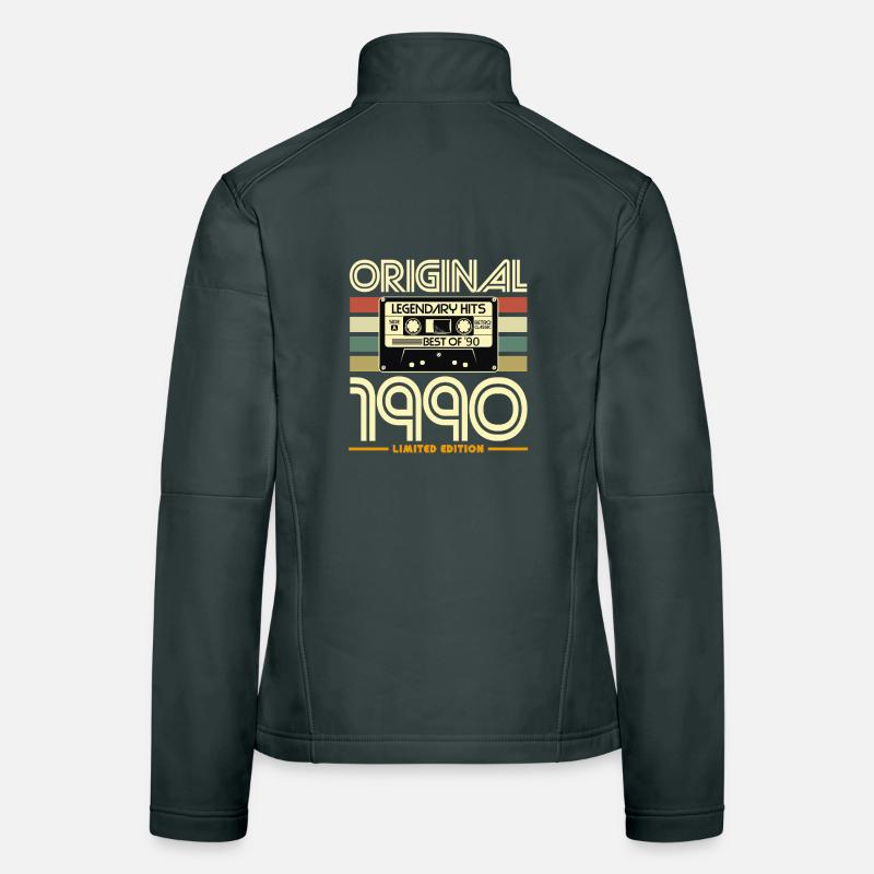 Original 1990 Rétro Cassette Édition Veste en tissu softshell Femme