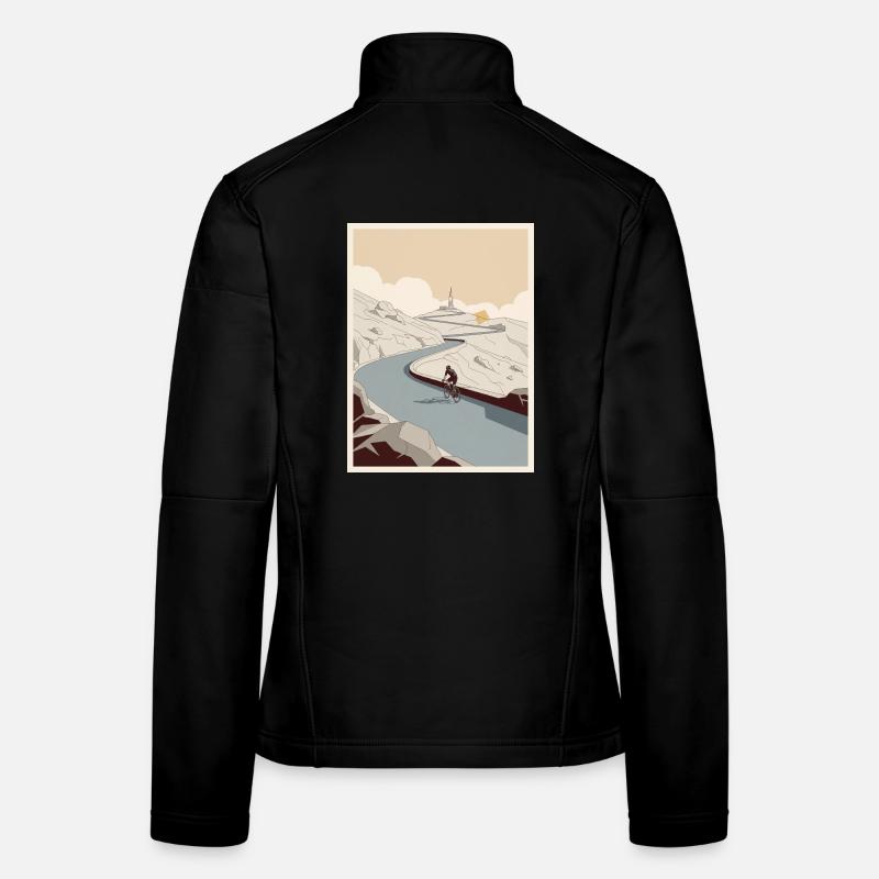 La Grimpe — Souvenir du cyclisme Veste en tissu softshell Femme