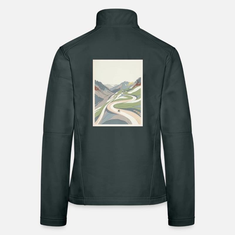 Alpe d’Huez — Mémoire cycliste Veste en tissu softshell Femme