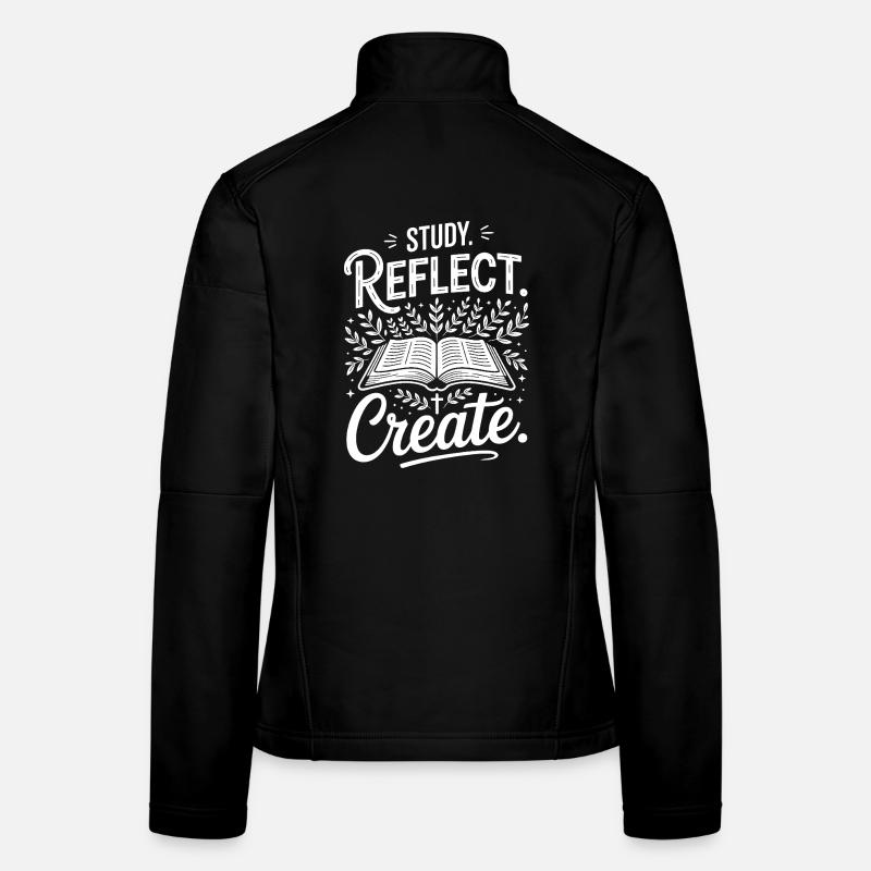 Study Reflect Create OpenBook Motif Women's Softshell Jacket