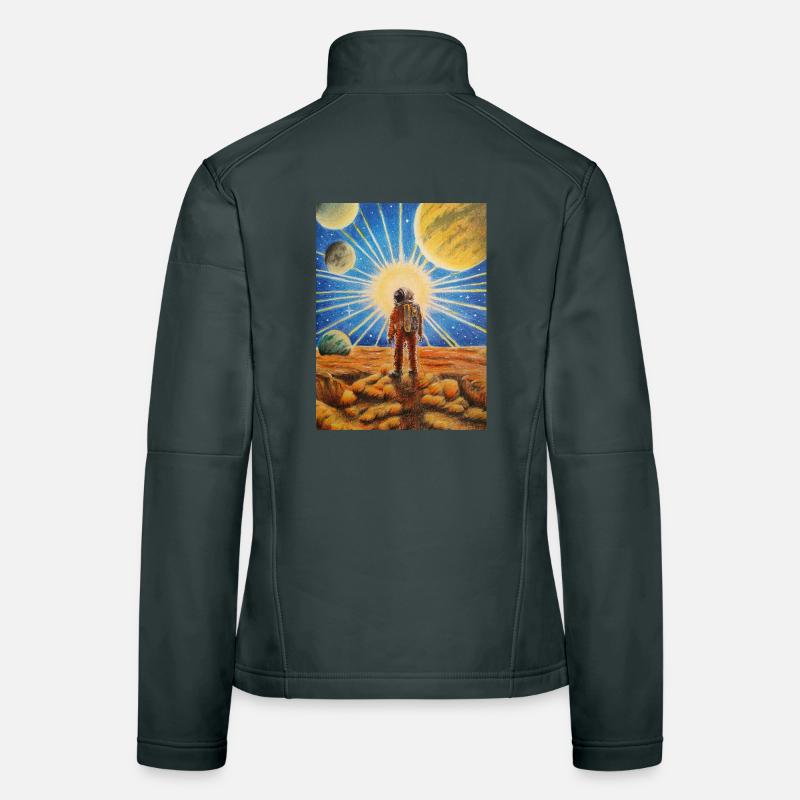 Astronaut on Mars Women's Softshell Jacket