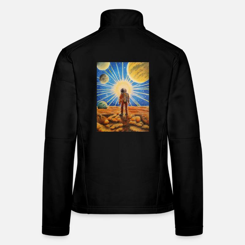 Astronaut auf Mars Frauen Softshelljacke
