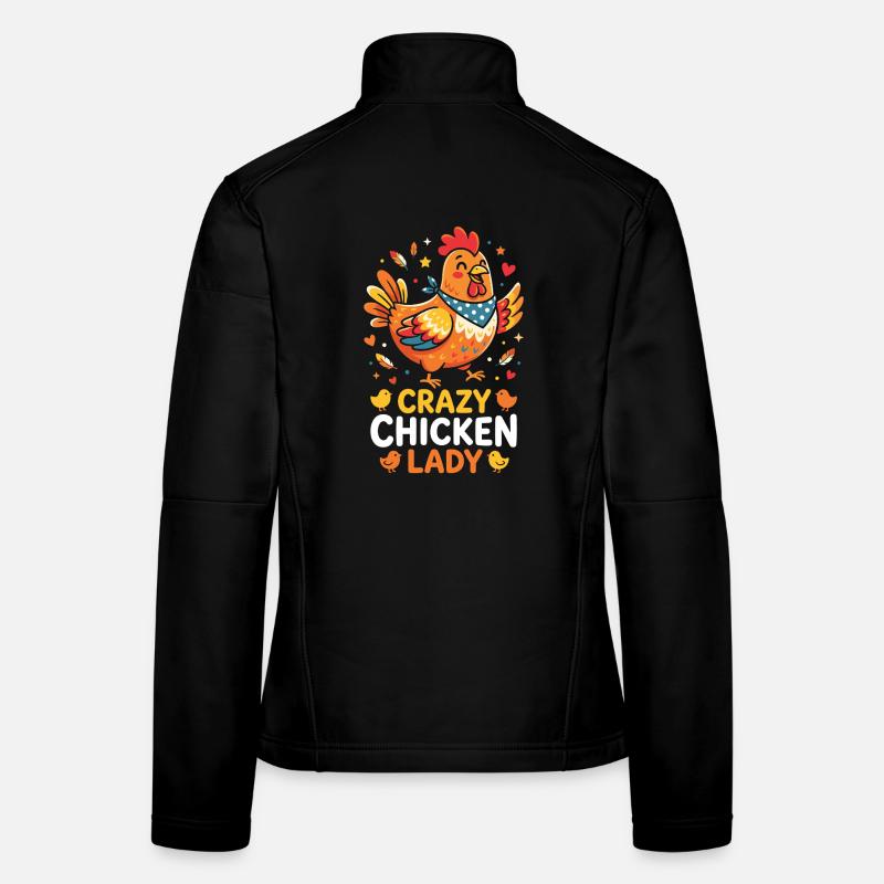 Crazy Chicken Lady Women's Softshell Jacket