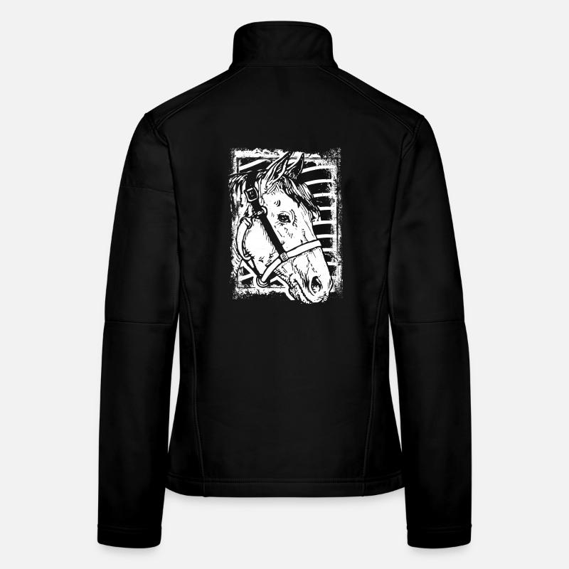 Reiten - Reiter - Pferd - Pferdekopf Frauen Softshelljacke