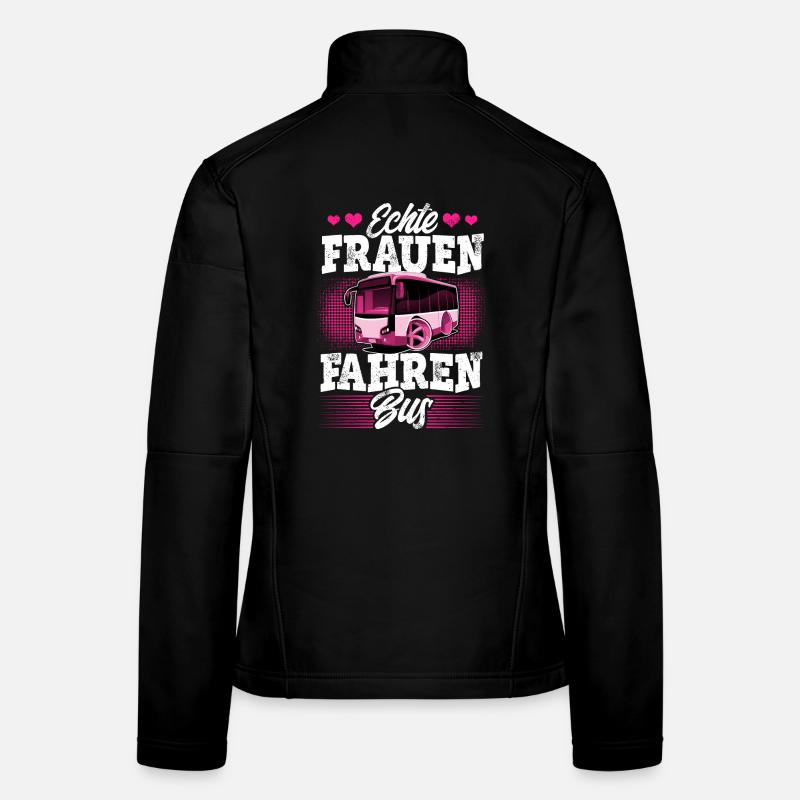 Busfahrerin - Frauen Softshelljacke - Schwarz