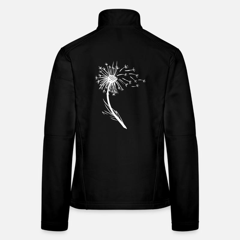 Design floral minimaliste Veste en tissu softshell Femme