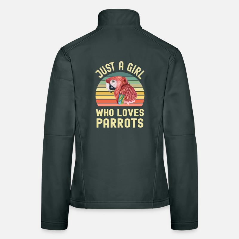 Papagei Ara Frauen Softshelljacke