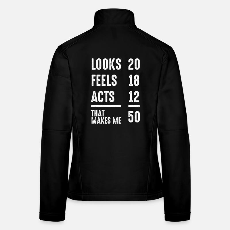 Meilenstein-Scorecard: Looks Feels Acts 50 - Frauen Softshelljacke - Schwarz