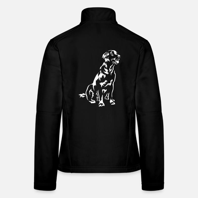 Flat-coated Retriever "Black Edition" - Frauen Softshelljacke - Schwarz