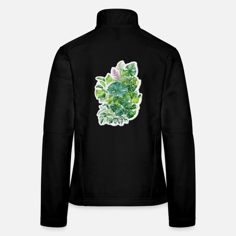 Feuilles de jungle Veste en tissu softshell Femme