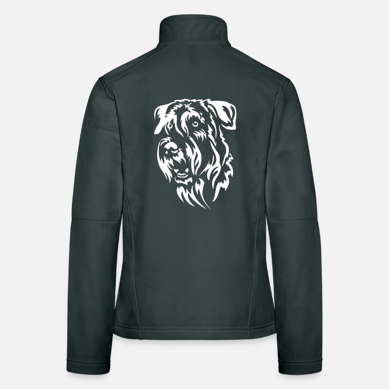 Schnauzer Kopf "BlackEdition" Frauen Softshelljacke