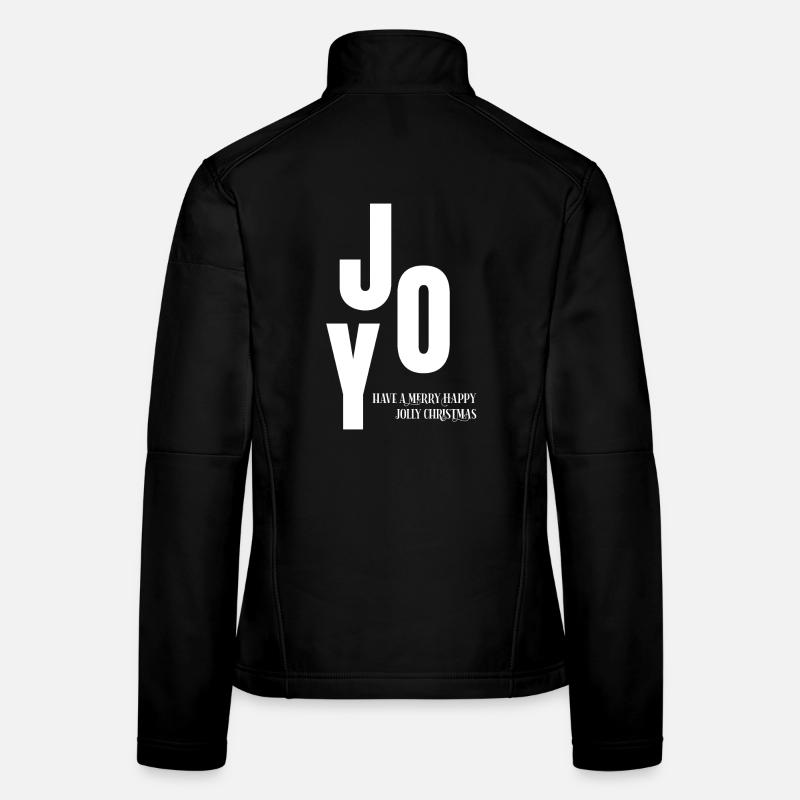 Logo typographique de Noël joyeux Veste en tissu softshell Femme