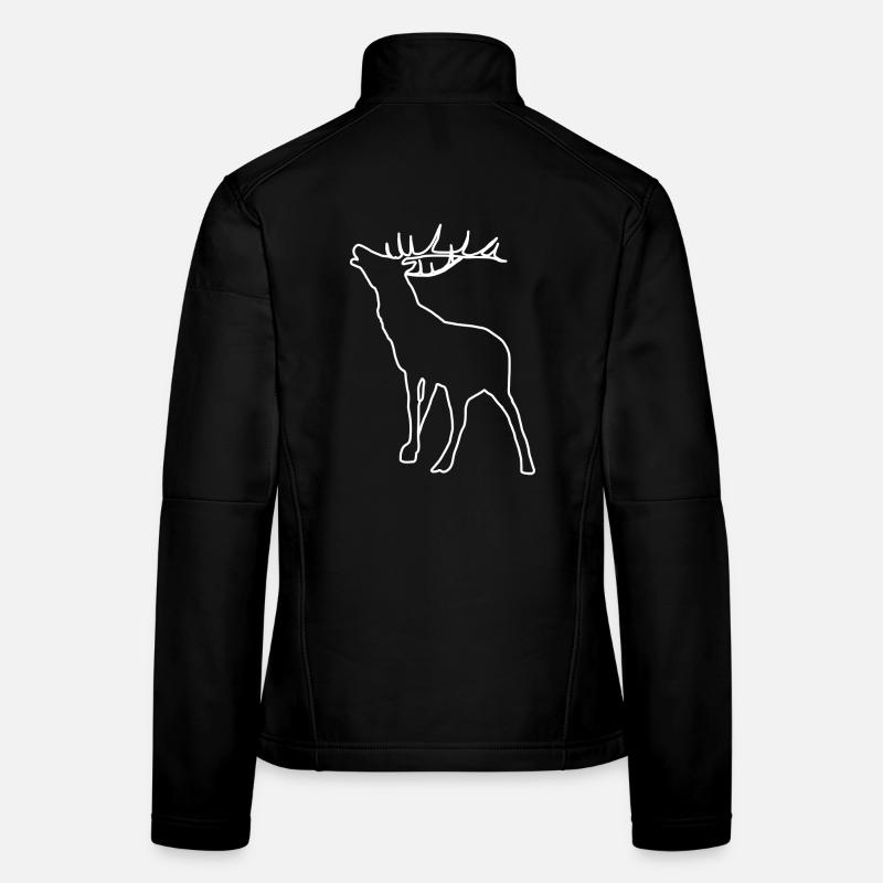 Hirsch lineart Frauen Softshelljacke